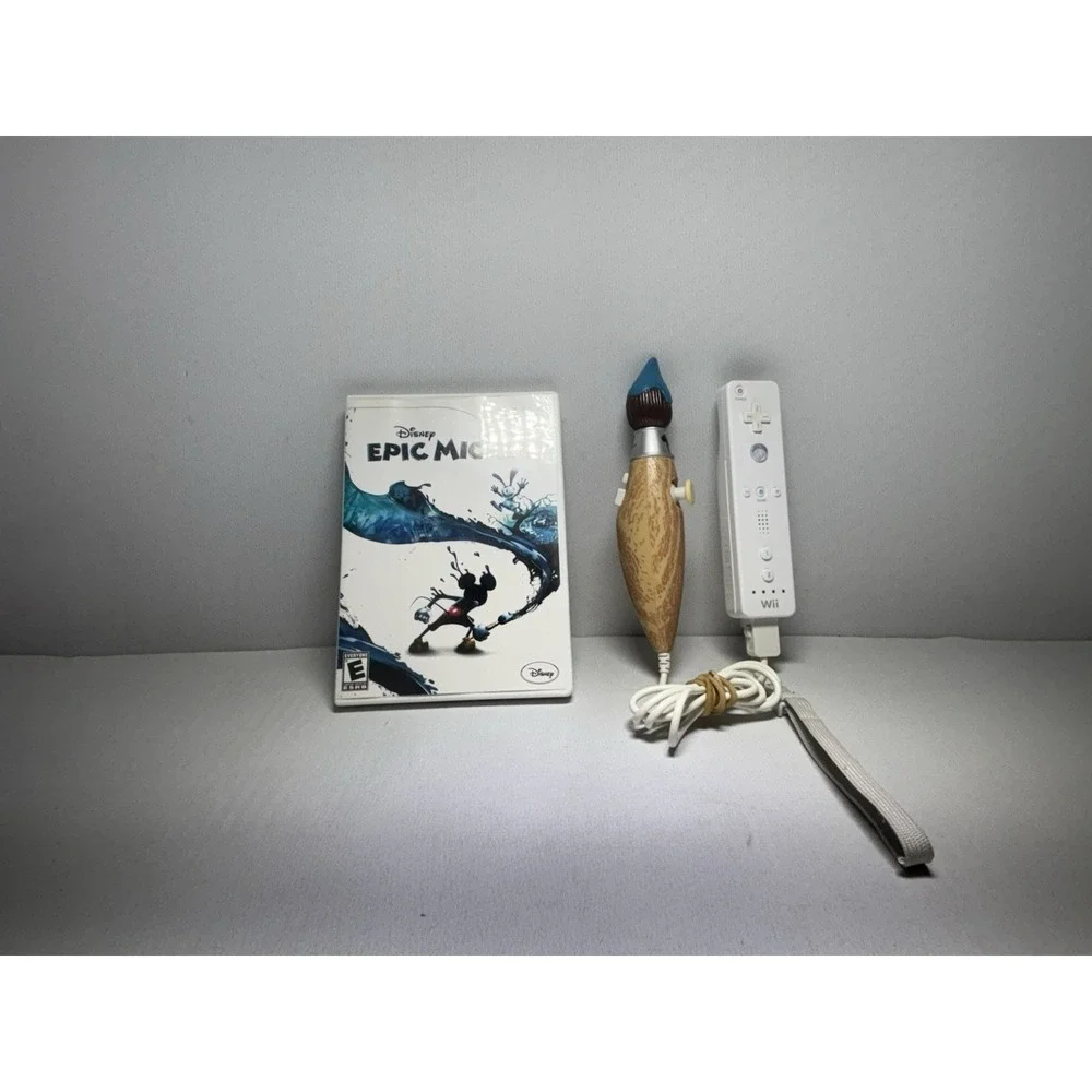 Disney Epic Mickey Wii Paintbrush Nunchuck Bundle
